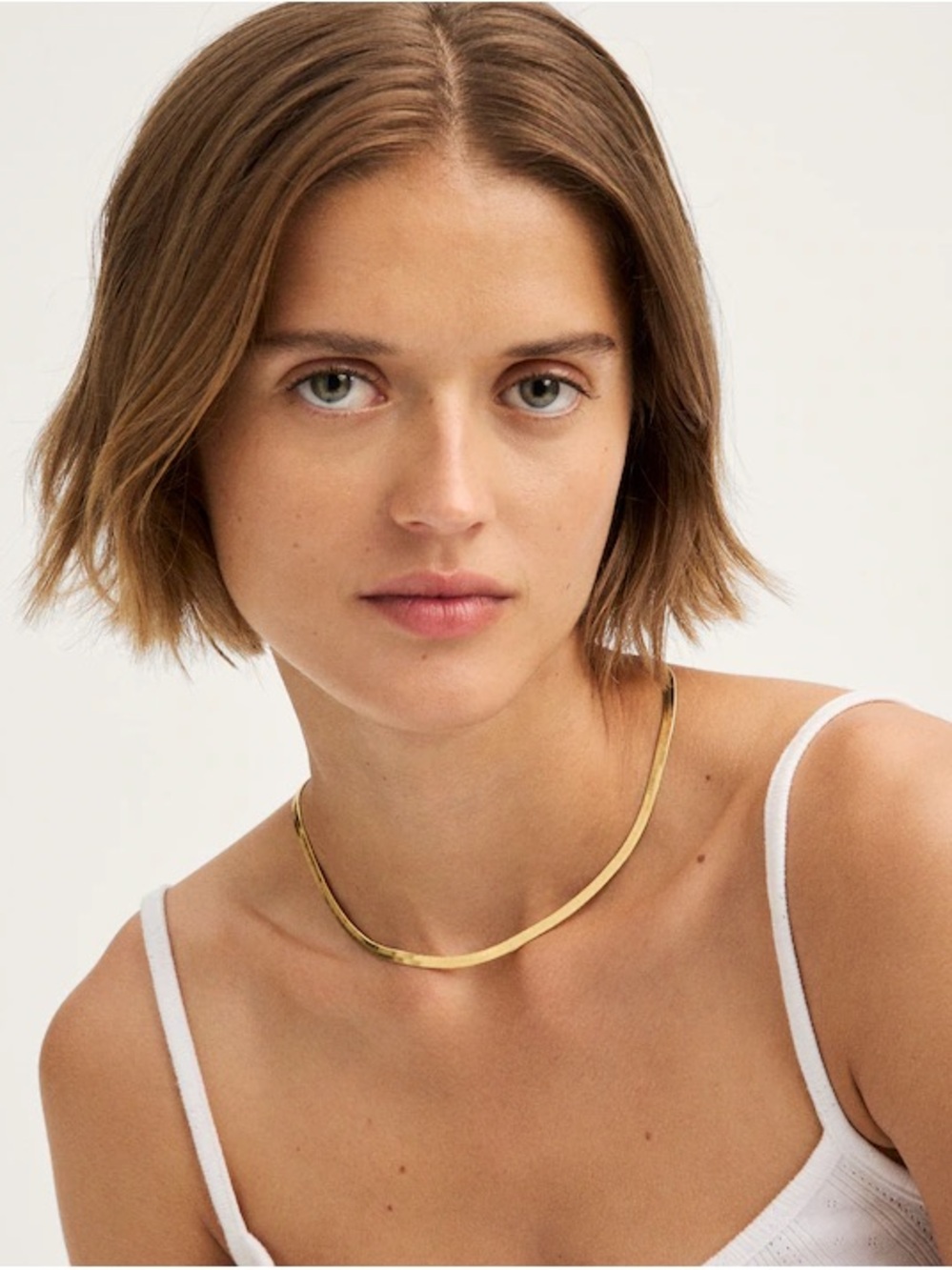 Madewell Gold Herringbone Chain Necklace